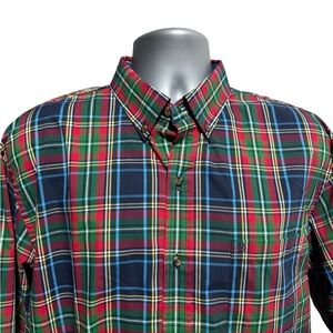IZOD L/S Colorful Plaid Button Down - Size L